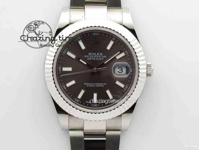 MiroTime 0325 Tailored DateJust II 41mm SS BP Maker Best Edition Dark Gray Dial On SS Bracelet SA 3735